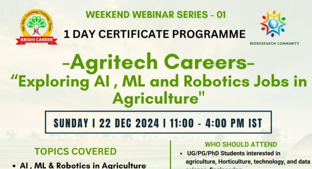 WEBNARS Agritech Careers: Exploring AI, ML and Robotics Jobs in Agriculture